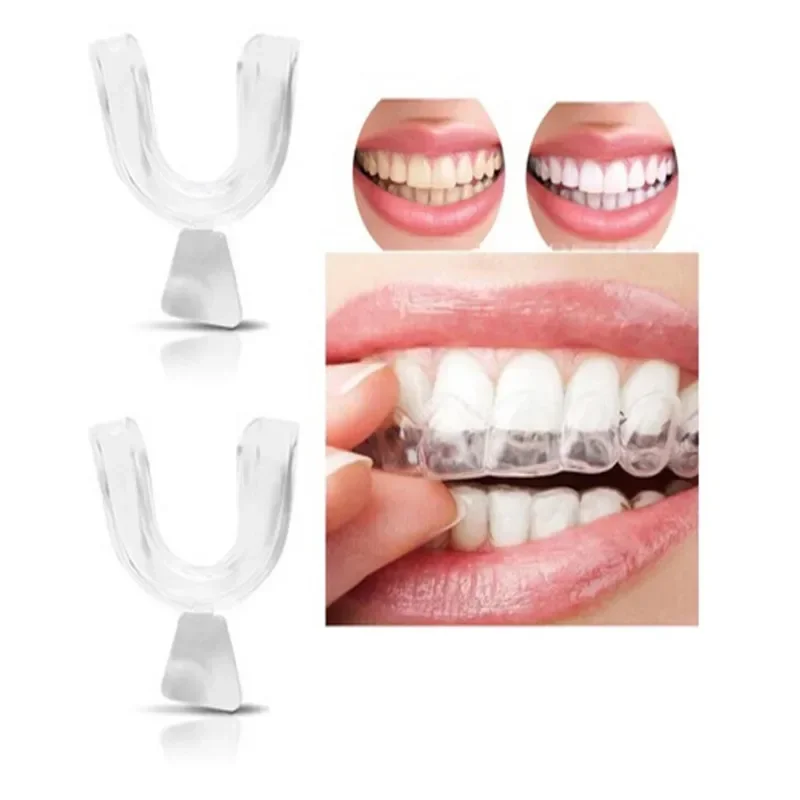 Teeth Whitening For Trays - 2/10 ชิ้น ที่ครอบฟันป้องกันเหงือกแบบถอดได้ อุปกรณ์ดูแลฟัน ฟันขาวขึ้น ที่ครอบฟันปรับรูปด้วยความร้อน