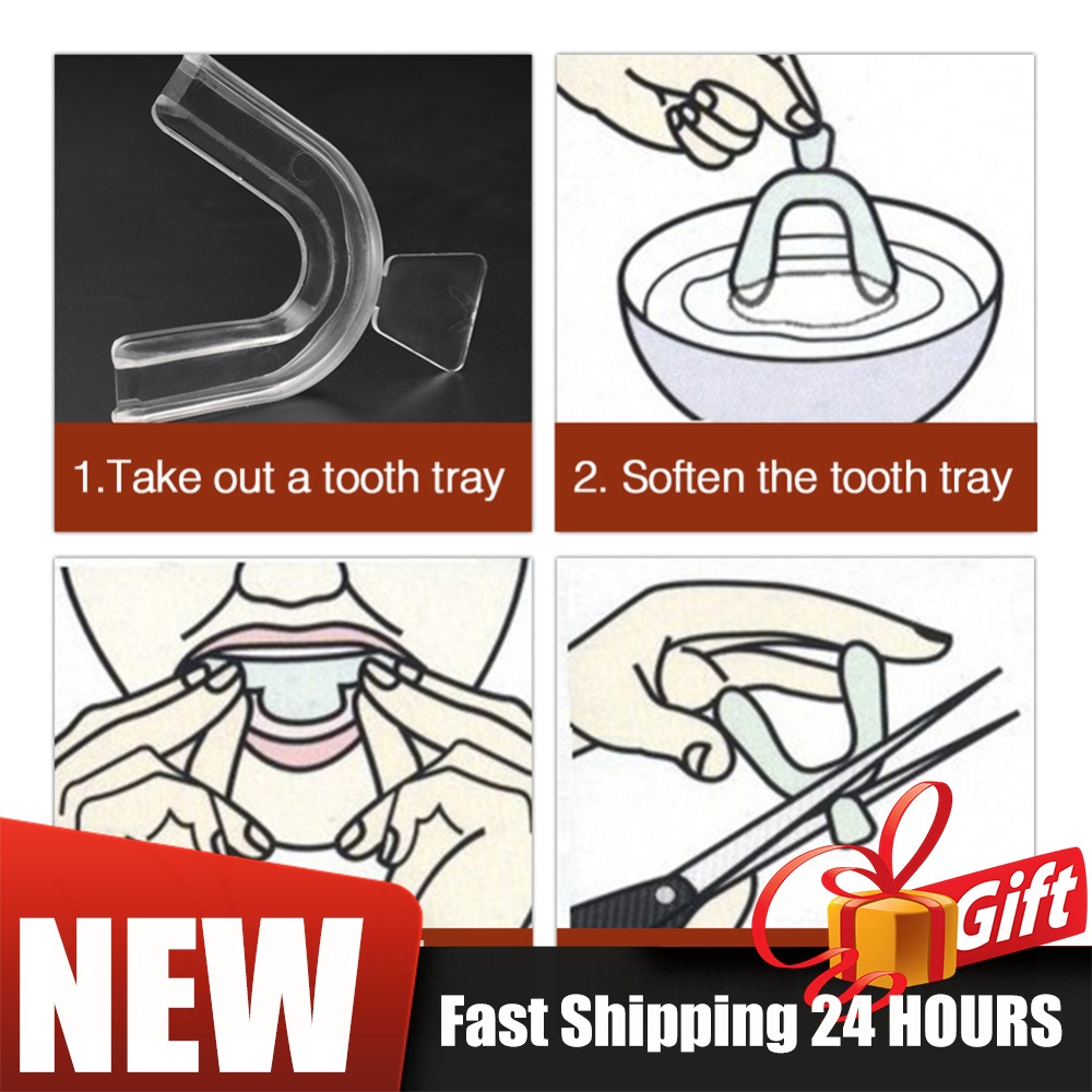 ชุดอุปกรณ์จัดฟันแบบนุ่ม 2/4 ชิ - Teeth Whitening Mouth Guard บทวิจารณ์และราคา