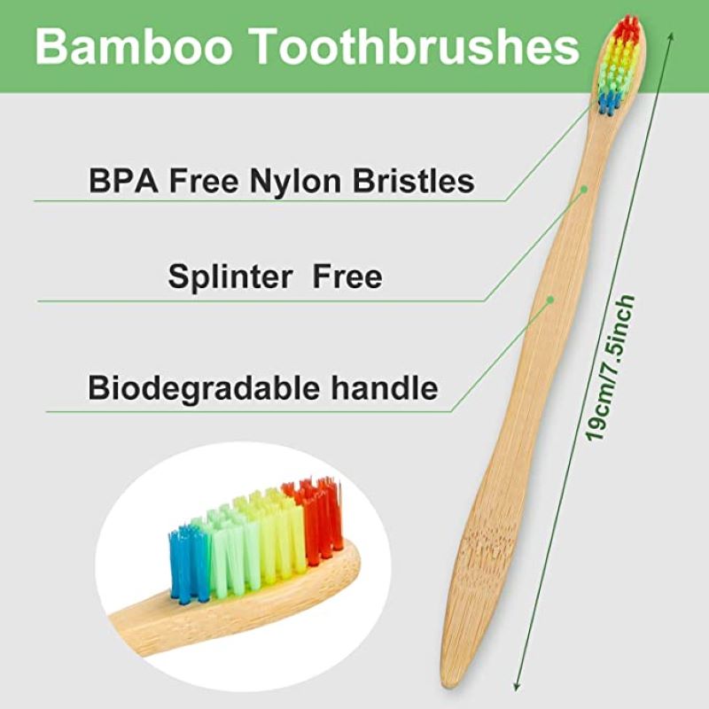 ชุดแปรงสีฟันไม้ไผ่ธรรมชาติหลาก - Teeth Whitening With Laser บทวิจารณ์และราคา