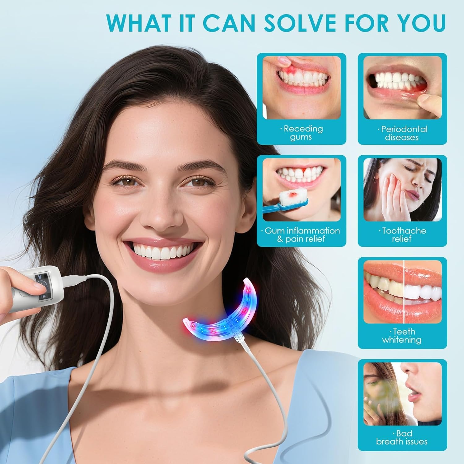 โคมไฟเร่งการฟอกฟันขาว แสงสีฟ้า - Teeth Whitening For Trays บทวิจารณ์และราคา